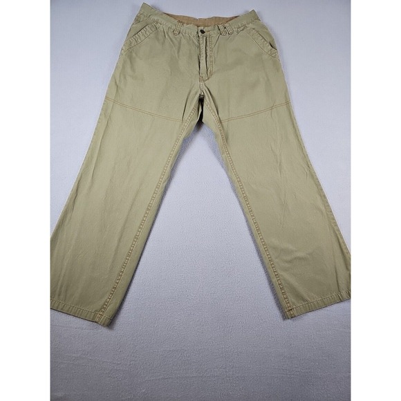 KAVU Pants Men's Size 36x29 Olive 100% Cotton Pockets Flat Front Straight Leg‎ - Picture 3 of 12